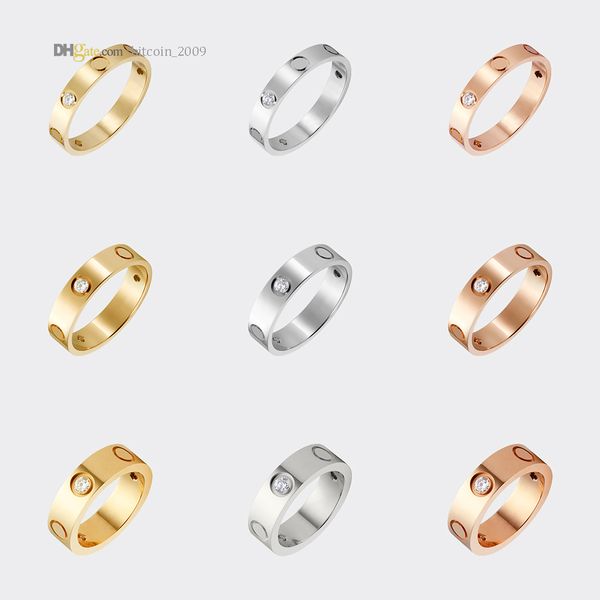

love ring designer ring lovers 3 diamonds band rings luxury jewelry titanium steel gold-plated never fade not allergic gold,silver,rose gold
