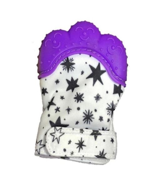 

teether gloves newborn grind teeth chew sound toys silicone grind children039s mittens teething pain relief practice toys mater3746054, White