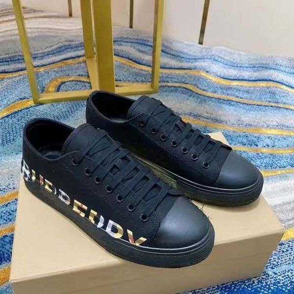 

designer striped vintage sneaker men women plaid logo printed cotton sneakers platform casual shoes season shades flats trainers brand class, Black