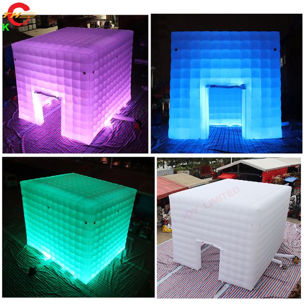 

outdoor activities large white inflatable square cube tent sport marquee with led lights inflatable party wedding tent for event party