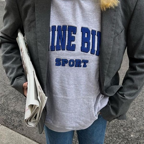 

women s jackets sweter bertudung abu abu dengan saku vintage musim semi 2023 wanita hoodie atasan kaus streetwear mode femme 230509, Black;brown