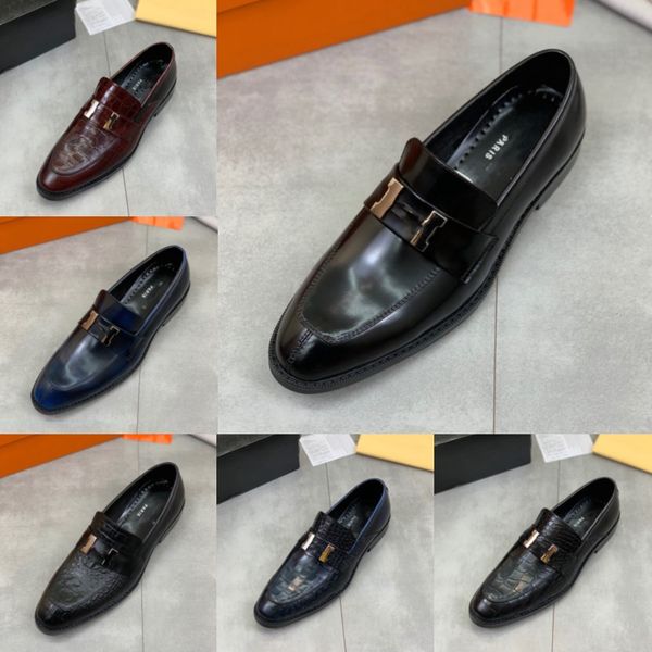 

9model designer men breathable bright wedding business formal shoe casual pointed toe trend british lace patent fashion luxurious mens dress, Black