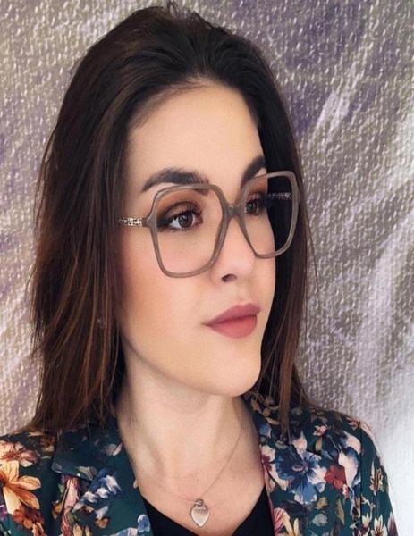 

fashion sunglasses frames 2021 optical spectacles men women transparent glasses plain lens female metal legs cat eye eyeglasse fra6213125, Black