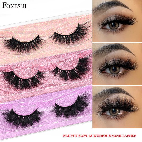 

false eyelashes foxesji false eyelashes 3d mink lashes fluffy thick cross wispy natural eyeashes soft lash eyelash extension supplies makeup