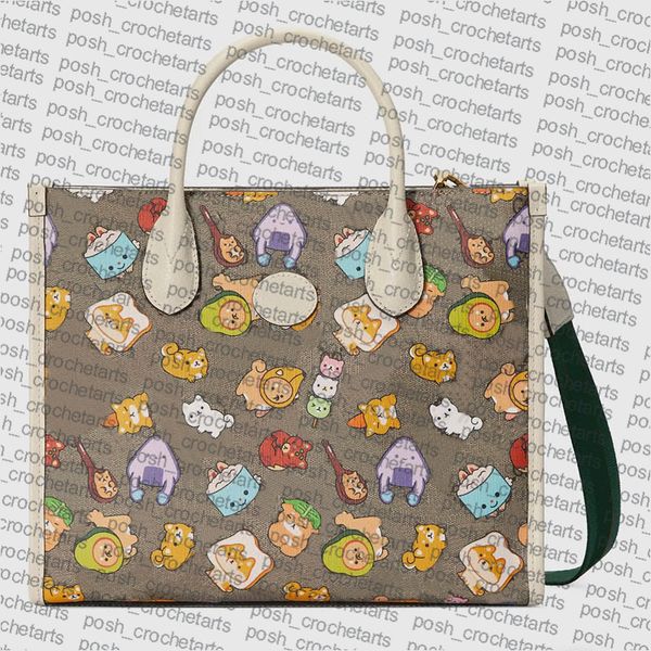 

trendy special edition tote for women's handbag purses animal prints tote bag made with genuine leather trim