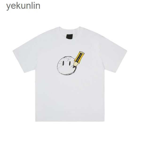 

drew short basic t shirt for men and women couple tees smiley face printing oversize short sleeve fashion trendy design t-shirtz5zu 14agk1, White;black