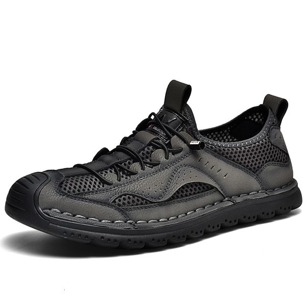 

dress shoes men's summer casual fashion breathable beach thick sole boat soft flat outdoor nonslip sneakers 230509, Black