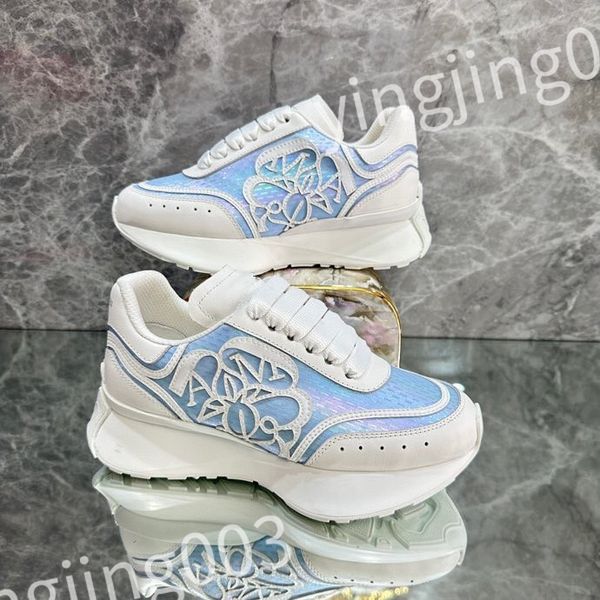 

new designer woman's shoe leather lace up men fashion platform sneakers white black mens womens casual shoes chaussures