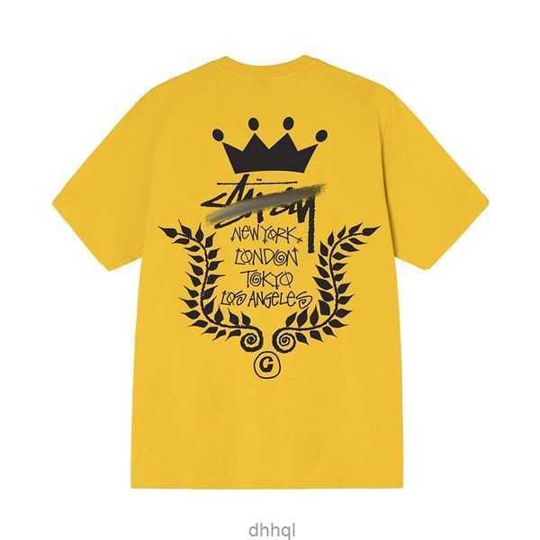 

2023 designer stussys lettering short sleeves 2023ss womens dice printed tshirts round neck pullover couples tee cotton high street 8 hlaqa, White;black