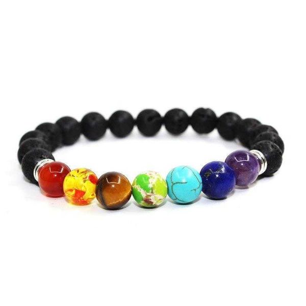 

ornament black volcanic rock strands handmade beaded bracelet yoga stone wholesale