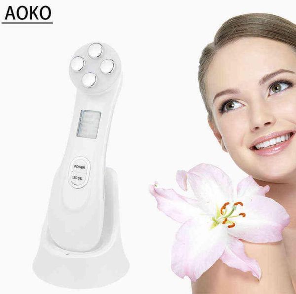

aoko portable ems rf facial beauty machine led pon device face lift skin tighten wrinkle removal care faical massager 2205122709914