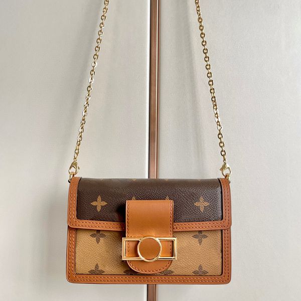 

designer bag womens classic print bag #44391 portable messenger bag magnetic buckle single shoulder bag fashion chain bag