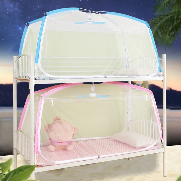 

crib netting student mosquito net single bed bunk bed tent university dormitory anti-mosquito yurt mosquito net 3 door polyester mosquito be