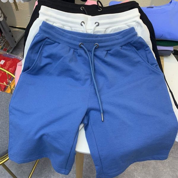 

men's shorts summer fashion brand cotton men casual shorts drawstring waist comfortable black yellow gray usa size xs-xl 230510, White;black