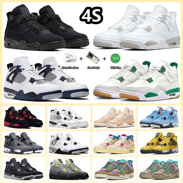 

4 pine green basketball shoes university blue 4s white oreo violet ore military black white cement red thunder sail black cat sports sneaker