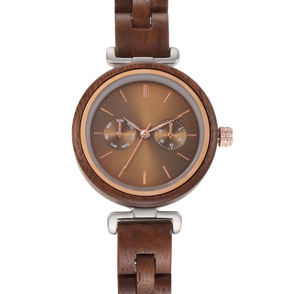 

pure maple wood women's watch fashion square dial elegant wooden bangle for lady hidden clasp wristwatches, Slivery;black