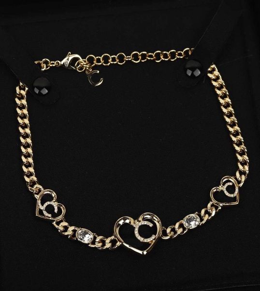 

2023 luxury quality charm pendant necklace with sparkly diamond three pcs heart shape have box stamp ps7443a1514857, Silver