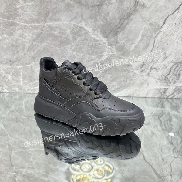 

womens men sneakers designer casual shoes classic do-old dirty shoes mid double height bottom trainers leather glitter golden quality2023, Black