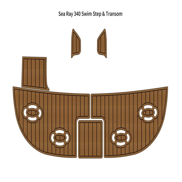 

sea ray 340 swim platform transom pad boat eva foam faux teak deck floor mat