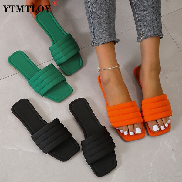 

slippers casual shoes woman beige heeled sandals shale female beach luxury black flat summer soft sabot fabric fashion slides 230510