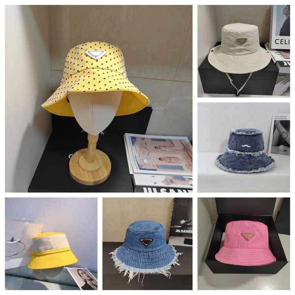 

2023 wide brim hats designer bucket hat for men women frayed cap street fitted fashion sports casquette embroidery caps, Blue;gray