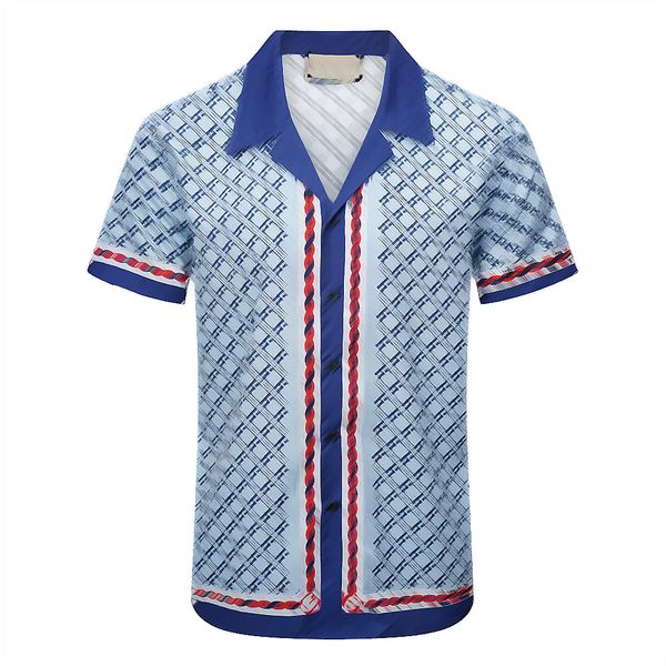 

luxury designer t shirt men's fashion print bowling hawaiian floral casual shirts slim fit short sleeves variety asia size m-3xl, White;black