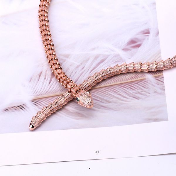 

gold wide snake diamond choker necklace for women ladies trendy silver gold luxury tennis indian jewelry designer women jewlery party gifts, Golden;silver
