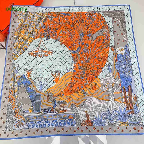 

hemres designer scarves 90cm new handmade rolled edge window voice shawl decoration women's autumn and winter gift big scarf, Blue;gray