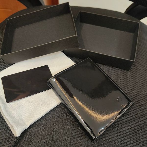 

luxury wallet lacquer leather mens designer card holders european and american style slim storage bags short briefcases womens coin purse co, Red;black