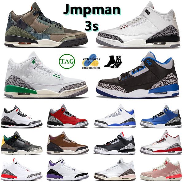 

3s lucky green mens womens basketball shoe racer blue rust pink black cat white cement reimagined infrared outdoor designer trainers big siz
