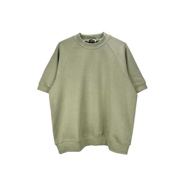 

ess tees t-shirts luxury designer fashion clothing fears of god essen season 8 solid off shoulder short sweater high street fog half sleeve, White;black