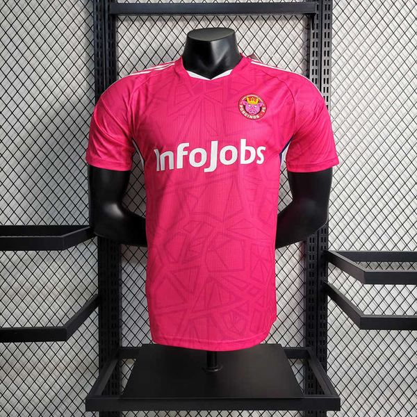 

player version 2023 2024 porcinos fc soccer jerseys 23 24 sevens kings league chicharito ronaldinho pique football shirts spain pigs, Black;yellow