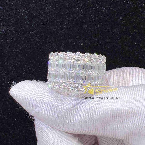 

pass diamond tester men 925 sterling silver vvs moissanite hip hop ring