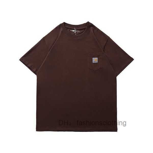 

ifk1 23 men's and women's fashion t shirt high street brand carhart korean style spring/summer classic small label pocket embroide, White;black
