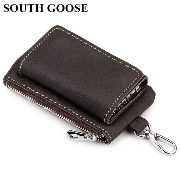 

bag organizer genuine leather key wallet multifunction keys men simple card keychain cover women smart housekeeper coin purse 230509, Blue;pink
