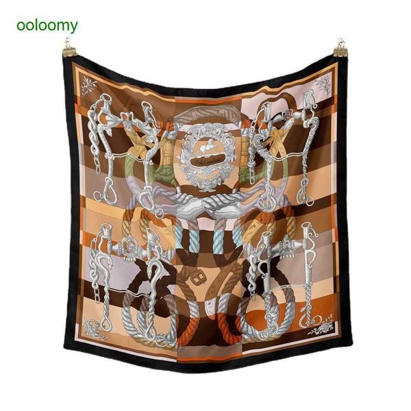 

hemres designer scarves h family 2023 classic women's mulberry silk 53cm small square scarf, Blue;gray