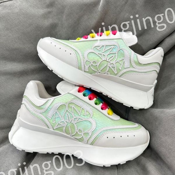

2023 new luxurys designer woman's shoe leather lace up men fashion platform sneakers white black mens womens casual shoes chaussures