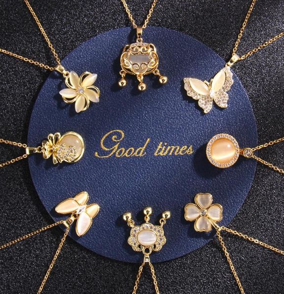 

pendant necklaces luxury necklace moonstone designers jewelry diamonds necklace women fashion titanium steel goldplated never fad4817748, Silver