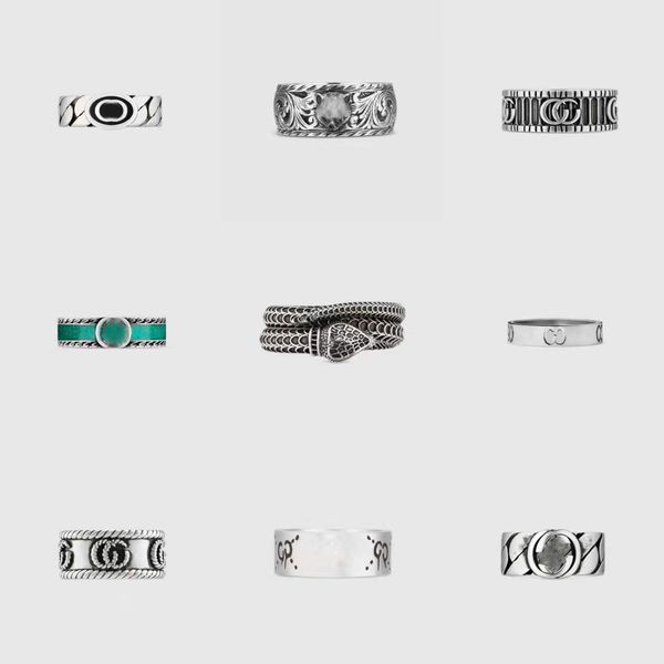 

men and women fashion exquisite rings popular designer rings classic high-quality jewelry suitable for engagement and lover's gifts, Slivery;golden