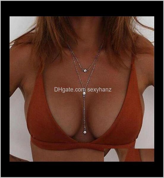 

necklaces pendants charm multilayer long tassel chain necklace charming women gold color boho beach body jewelry cr5247483, Silver