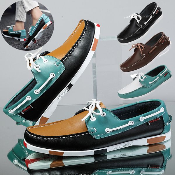 

dress shoes the latest sailing classic fashion allmatch leather men's casual business outdoor sports 230509, Black