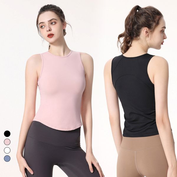 

LL Designer Yoga Top Women's Sleeveless White Tops Gym Training Pilates Sports Top Slim Fashion Yoga Clothes Can Be Worn Black Outward Fitted Vest Tops