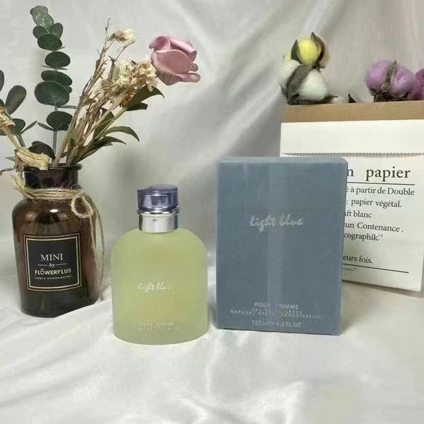 

luxury brand light blue men perfume 125ml pour homme fragrance eau de toilette good smell long lasting high capacity version cologne spray p