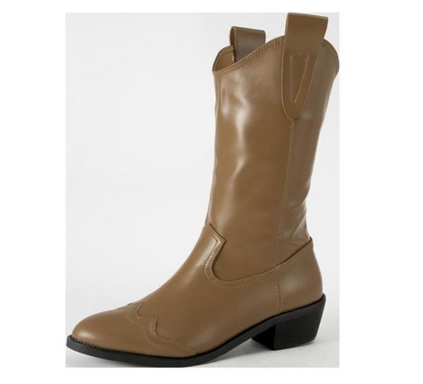 

boots retro women039s snow middle warm female lady casual shoes nonslip increase height slim5050286, Black