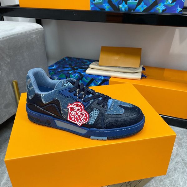 

2023 new luxury shoes mens basketball shoes leather womens travel white shoes fashionable couple 0502, Black