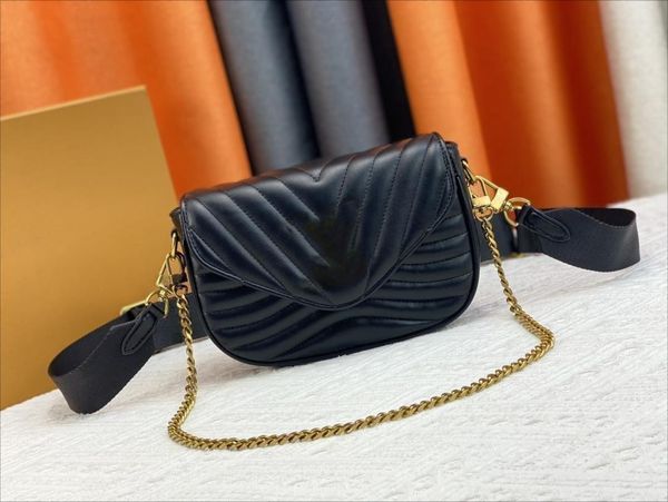 

10a luxury shoulder bags for women designer chain bag leather messenger bags handbags removable round coin purse vintage gold hardware