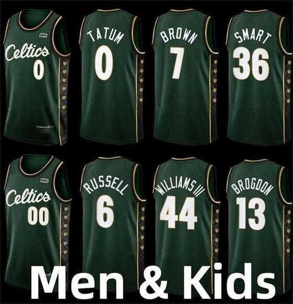 

2023 city basketball jerseys jayson tatum jaylen 7 brown robert williams malcolm brogdon marcus smart jersey al horford griffin gree, Black;red