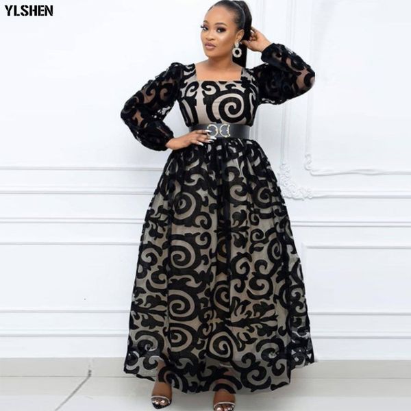 

ethnic clothing s5xl long christmas dress african dresses for women dashiki elegant party mesh robe femm clothes plus size africa 230510, Red