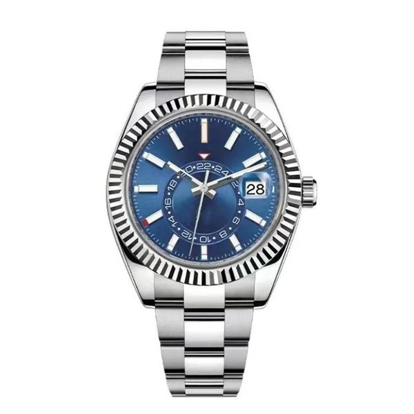 

42mm mens watches automatic mechanical ceramic watch stainless steel sliding buckle watches sapphire luminous wristwatch, Slivery;brown