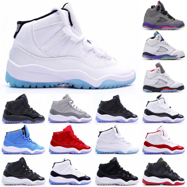 

kids baskeball shoes 11 cherry 11s 25th anniversary for toddlers boys girls children outdoor sports sneakers cool grey space jam concord bre